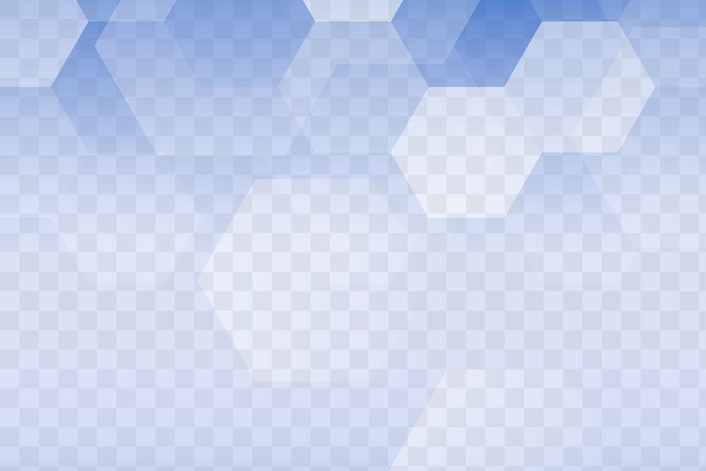 Gradient hexagon patterned blue background layer