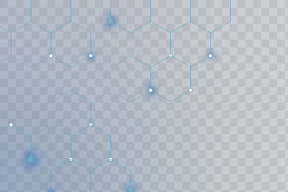 Honeycomb patterned blue background layer