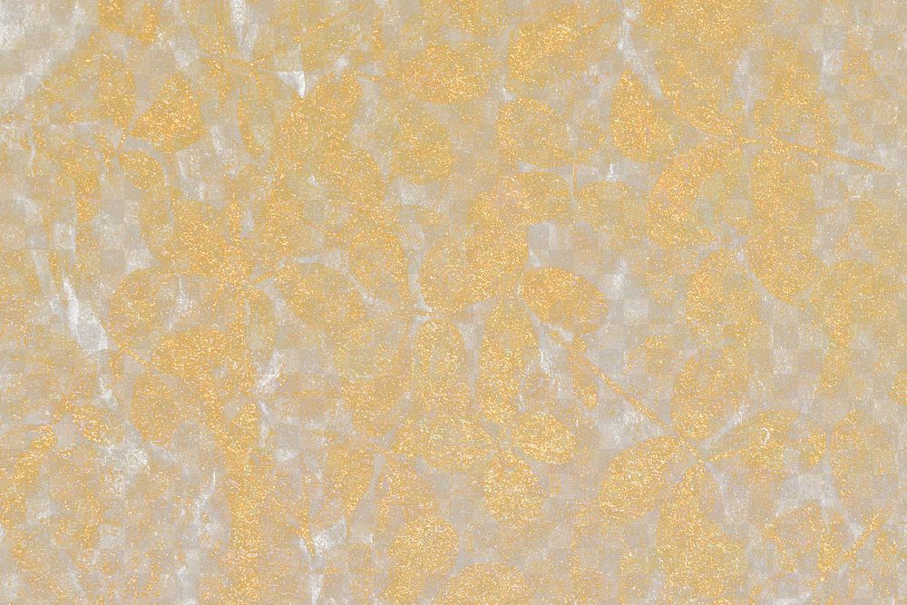 Gold leaves patterned background design element