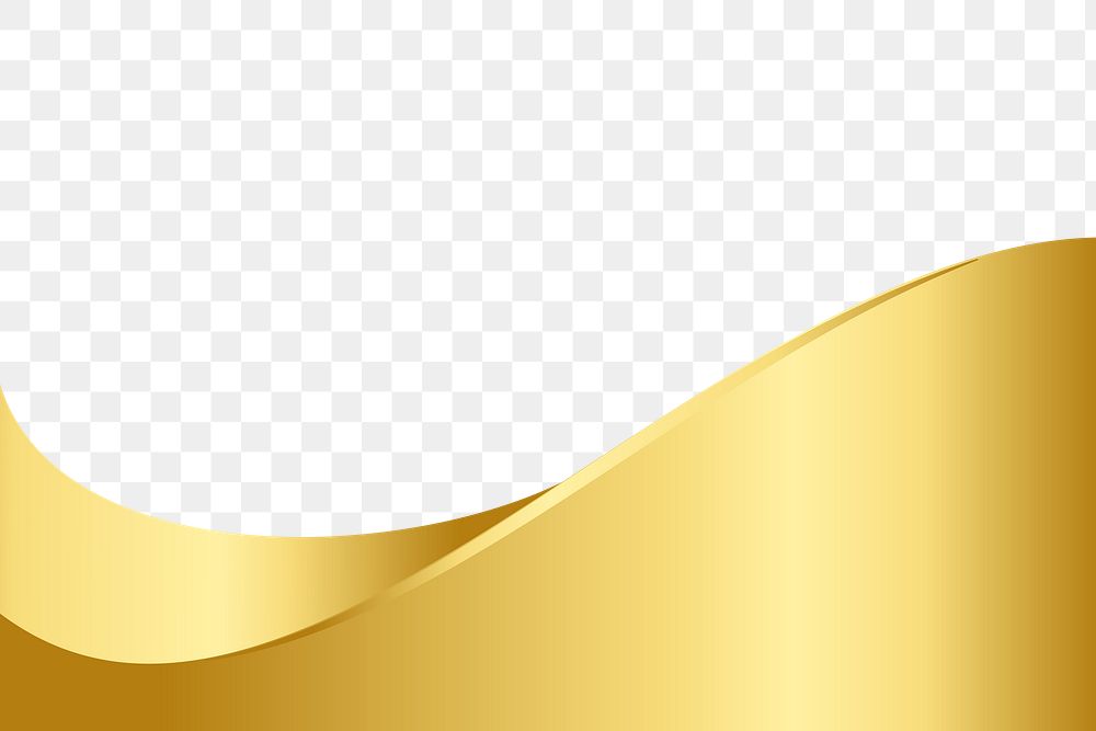 Gold wave border design element