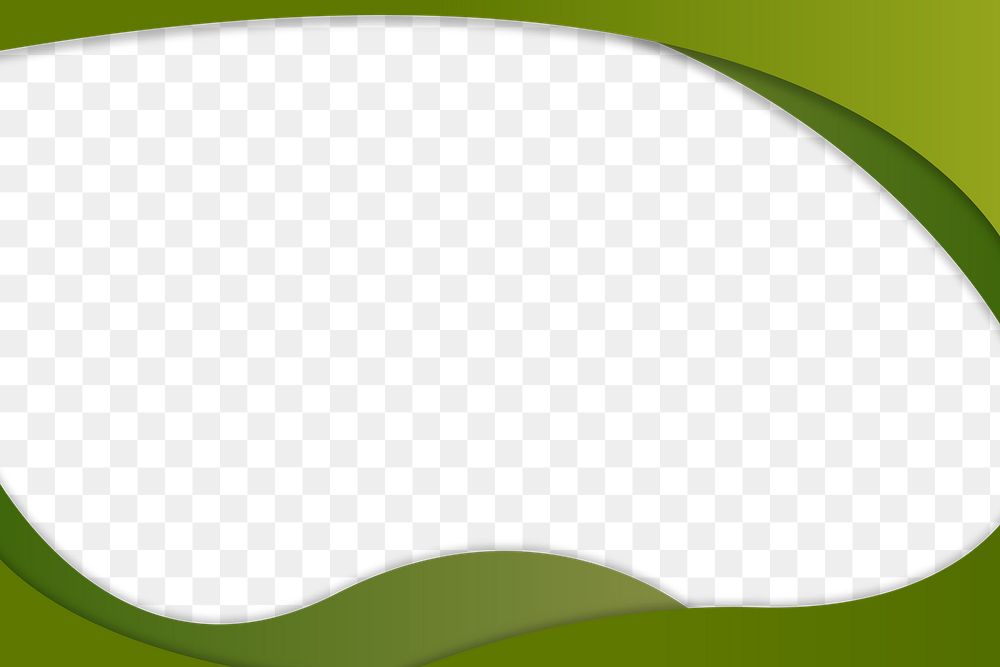 Green fluid shape frame design element