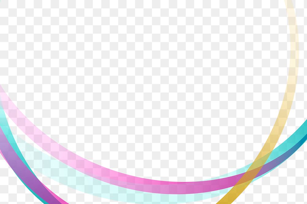Colorful curve frame template design element