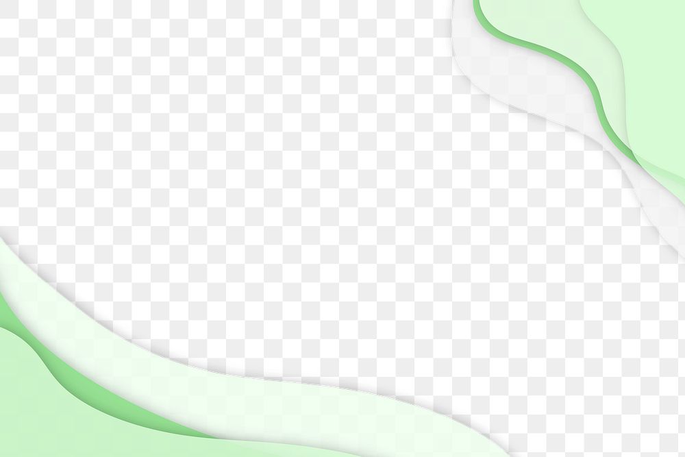 Green curve frame template design element