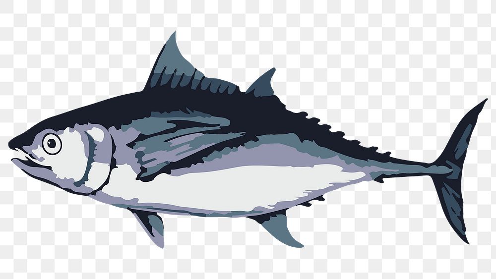 Vectorized tuna fish design element