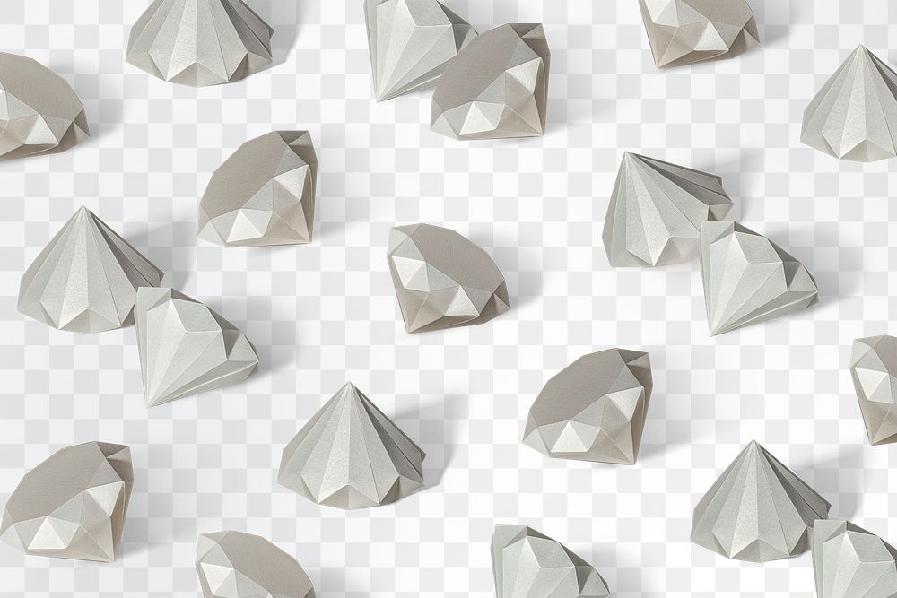 Gray paper craft diamond patterned background