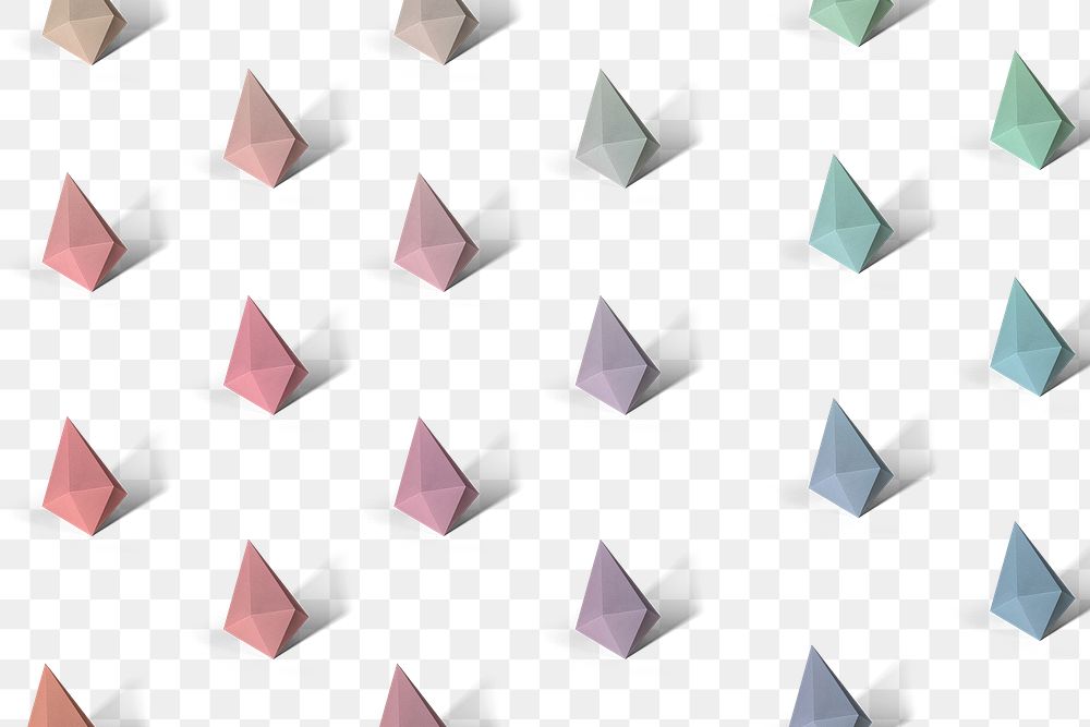 Colorful paper craft diamond shape patterned background