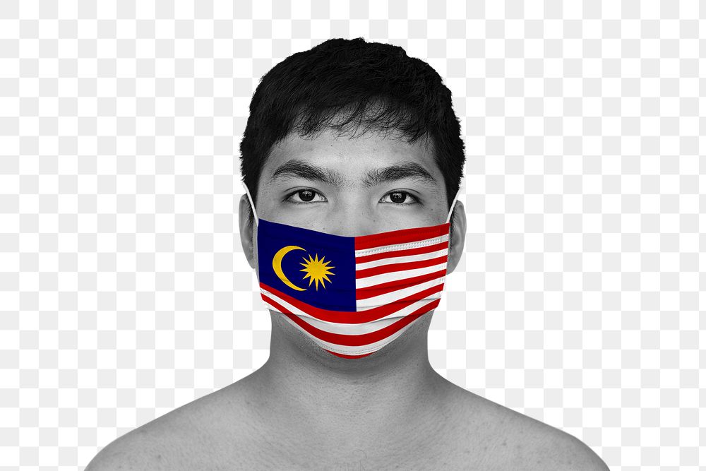 Malaysian man wearing a face mask during coronavirus pandemic