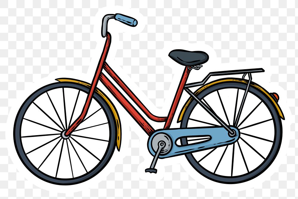 Retro bike sticker design element