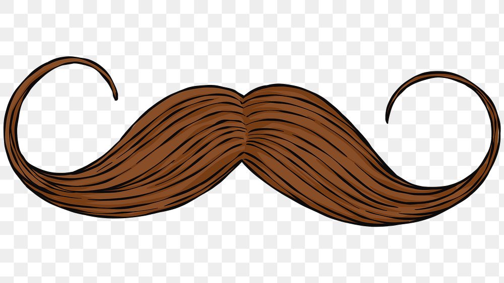 PNG gentleman's mustache cut out