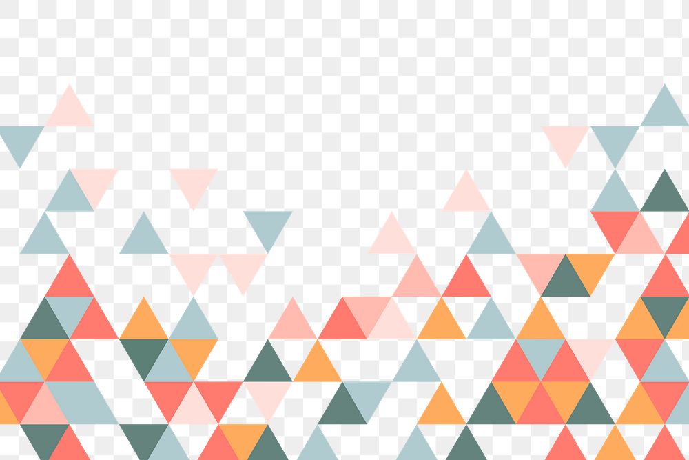 Multicolor triangle pattern design element