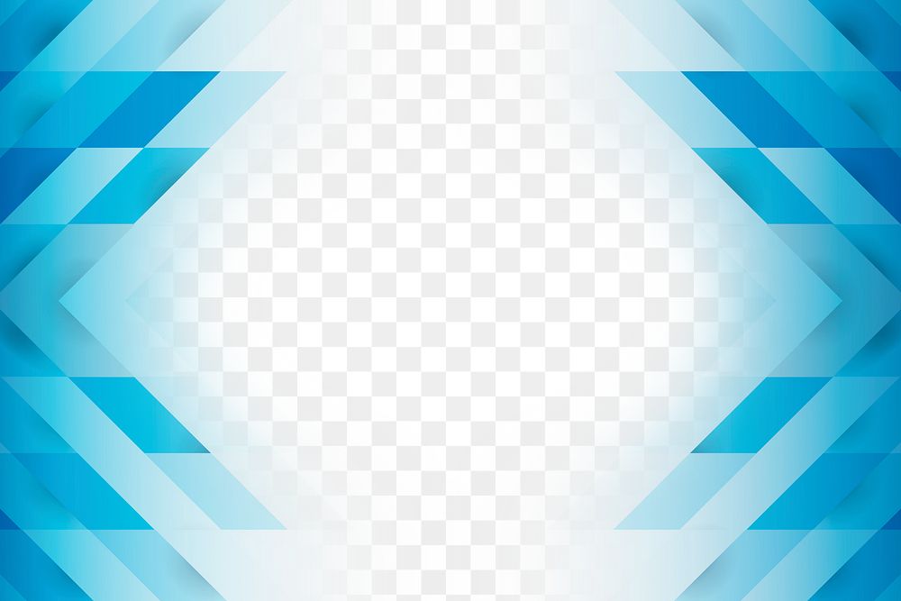 Blue geometric patterned border design element