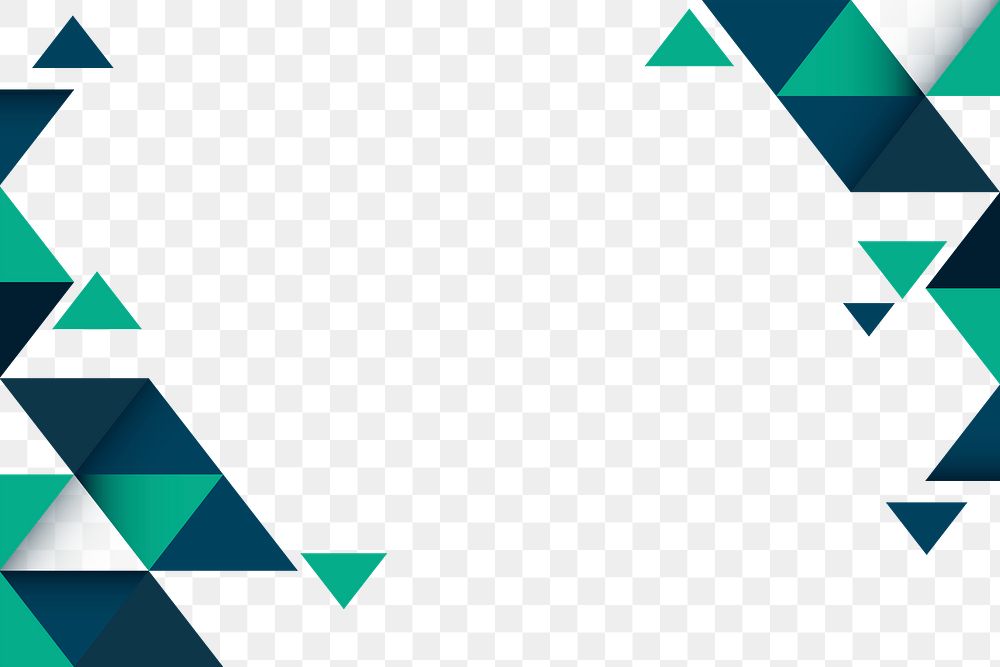 Green and blue triangle pattern design element