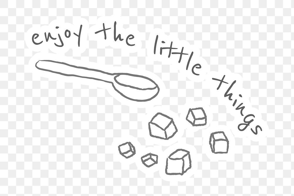 Doodle sugar cube design element