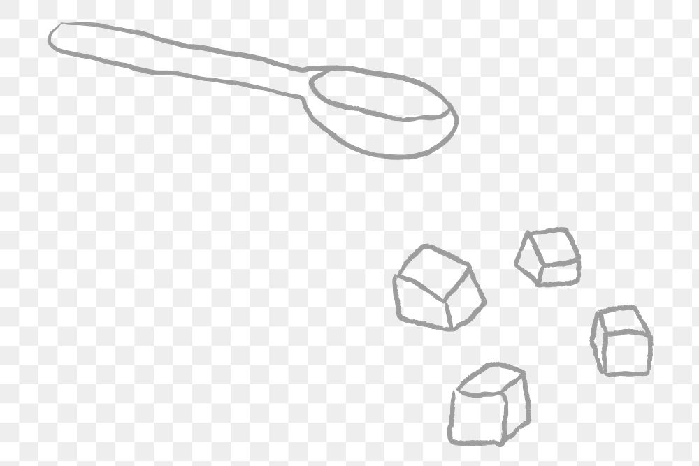 Doodle sugar cube design element