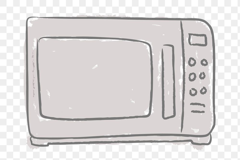 Doodle kitchen microwave design element