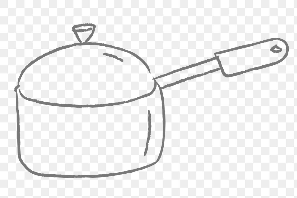 Doodle stainless steel saucepan design element