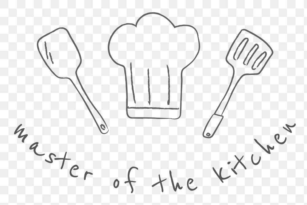 Doodle kitchenware equipment design element