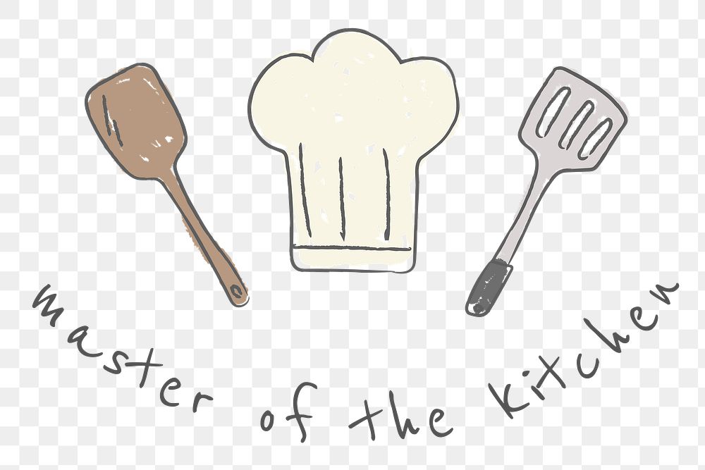 Doodle kitchenware equipment design element
