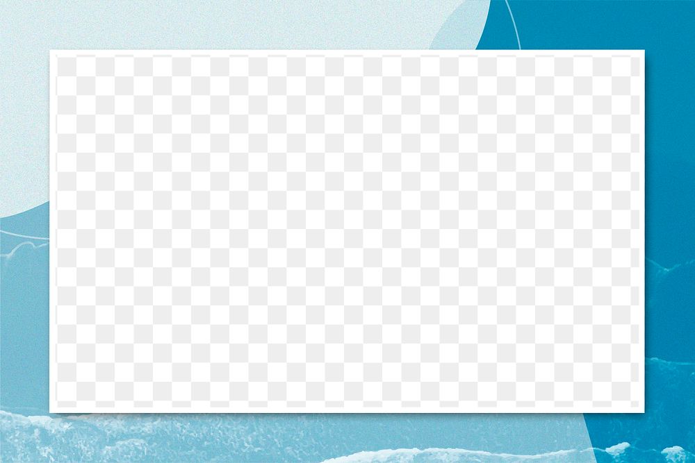 Blue rectangle frame png background