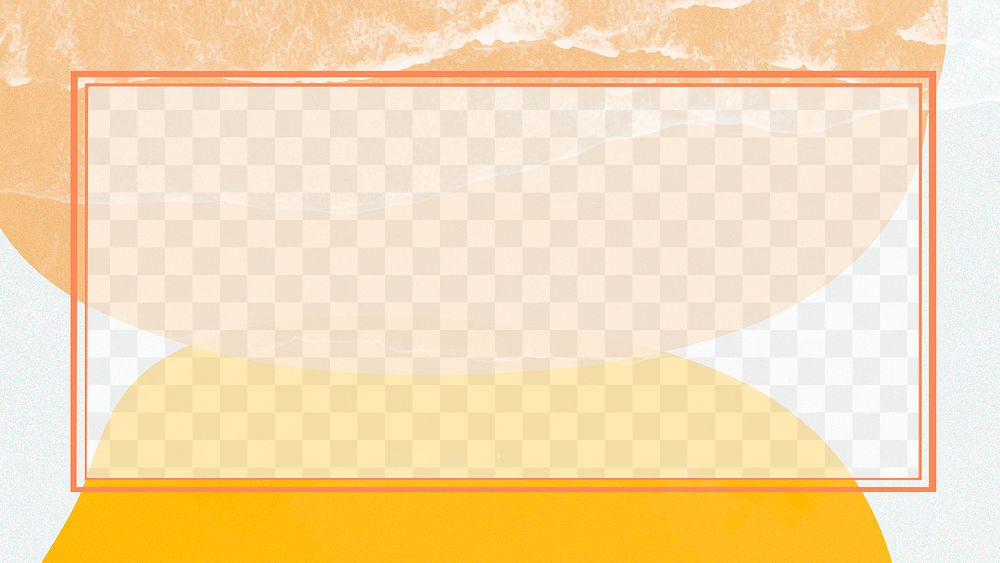 Orange pattern png frame design space