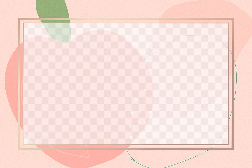Peach PNG frame landscape pink design