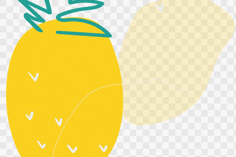 Hand drawn pineapple Memphis background design element