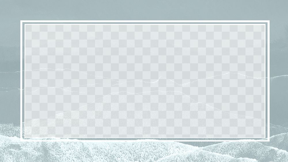 White rectangular frame png on gray wavy texture