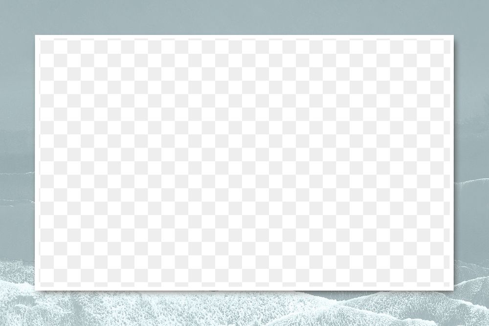 White rectangular frame png on gray wavy texture