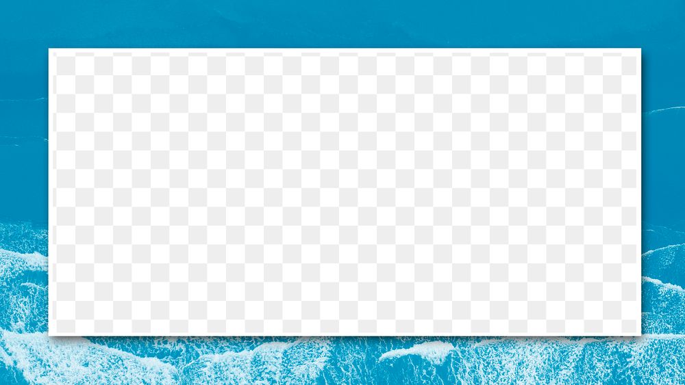 Acrylic texture frame png blue background