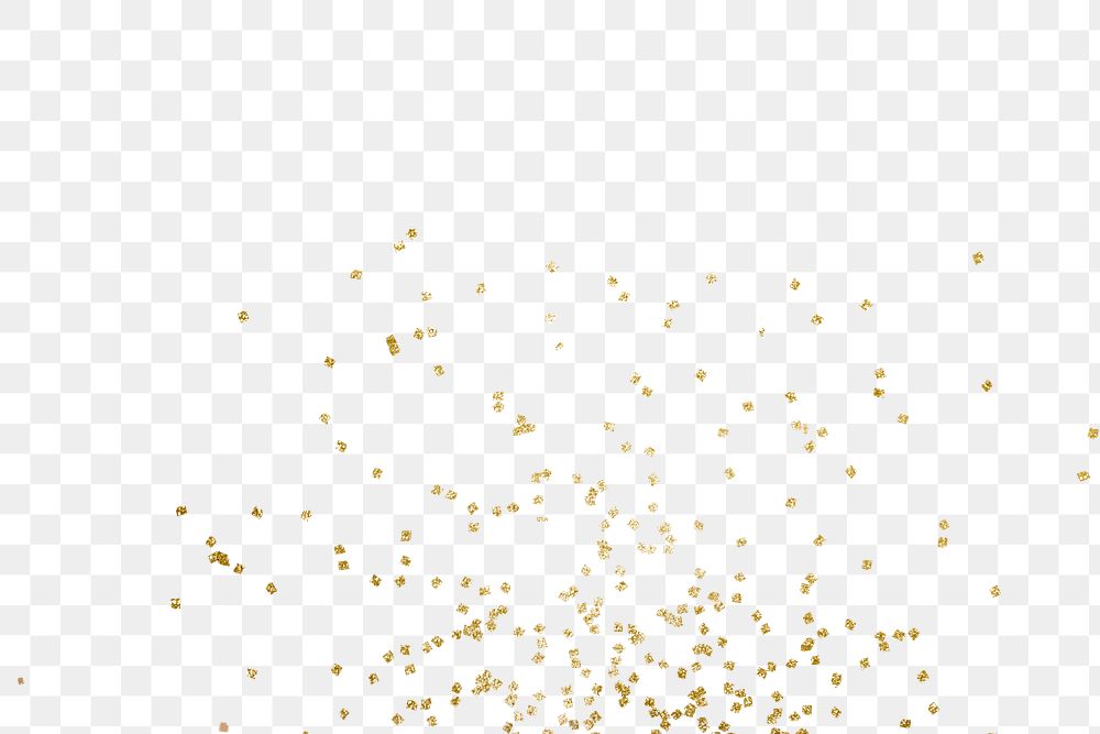 Golden confetti background design element 