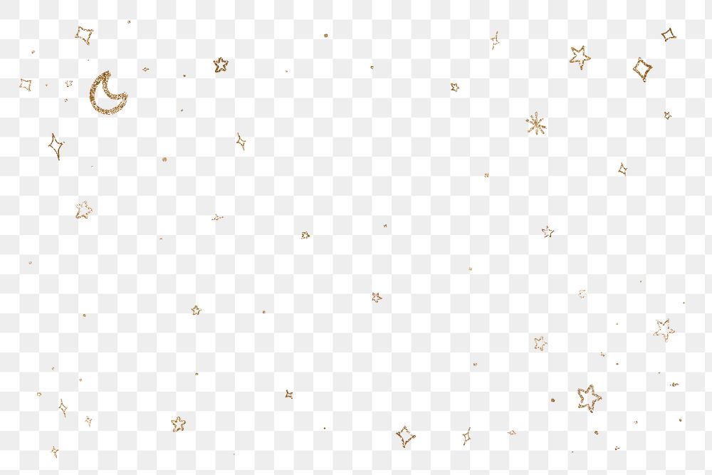 Shimmering golden moon and stars background design element 