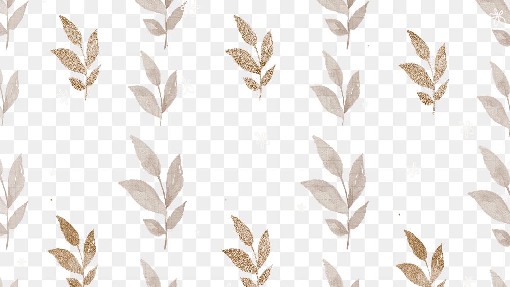 Shimmering golden leafy background design element 