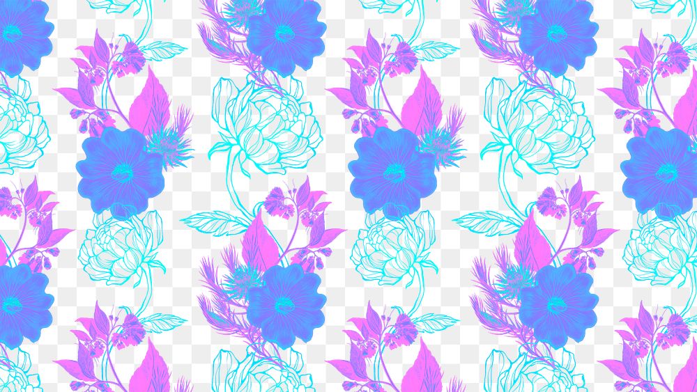 Colorful funky floral patterned background design element