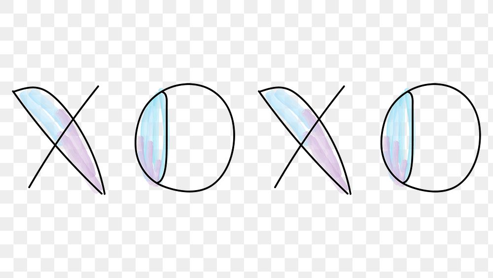 Xoxo typography design element
