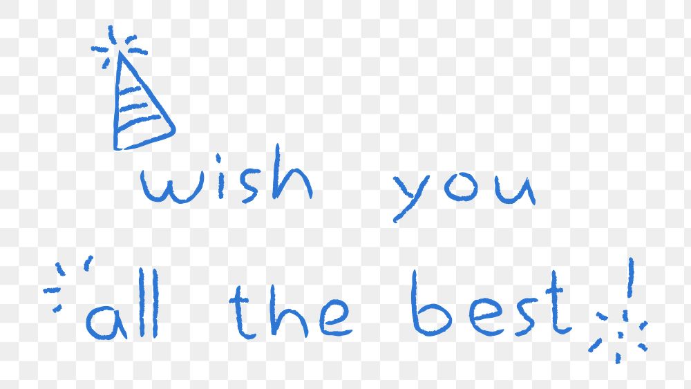 Wish you all the best handwriting design element