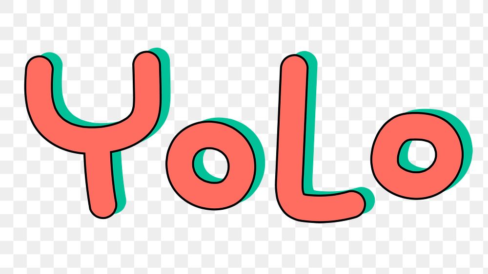 Doodle YOLO word design element