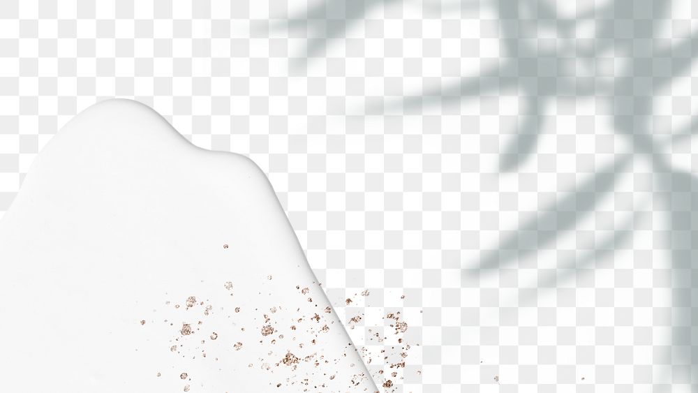 Gold glitter on white paint png design space