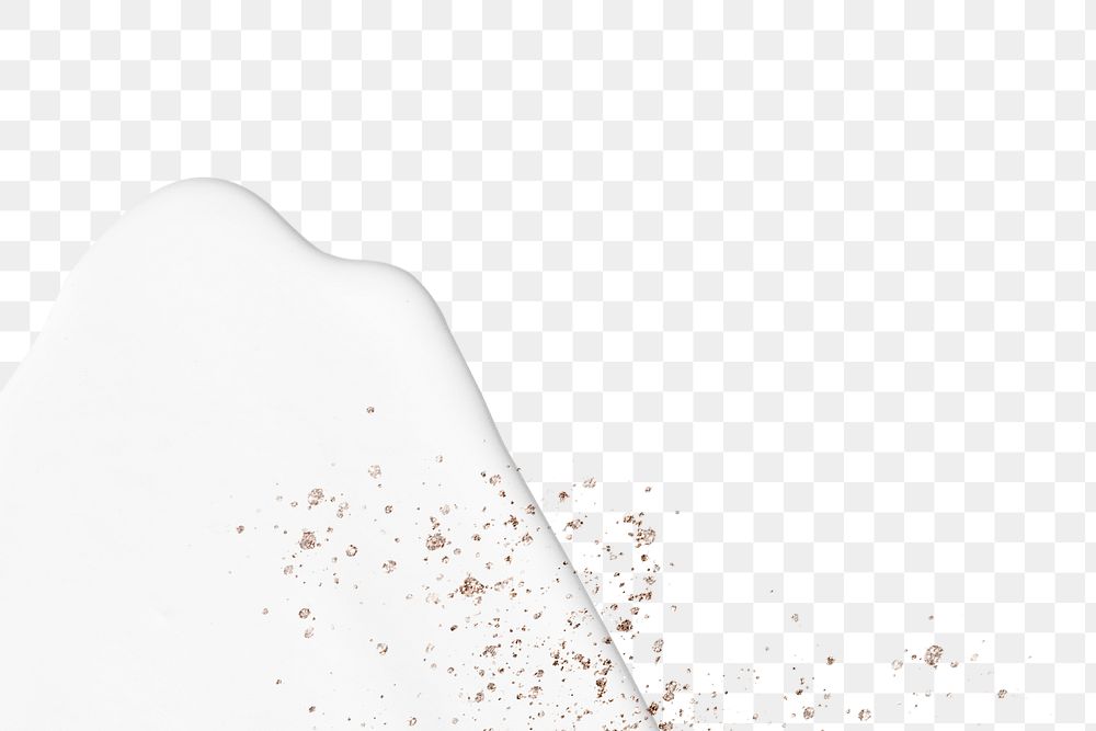 Gold glitter on white paint png design space