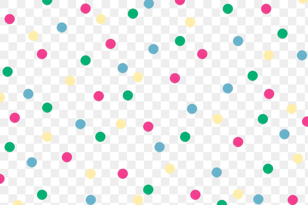 Colorful polka dot patterned background design element 