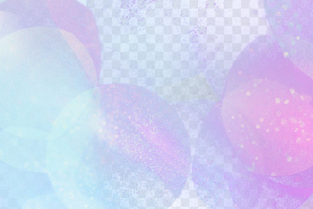 Purple holographic png bokeh background