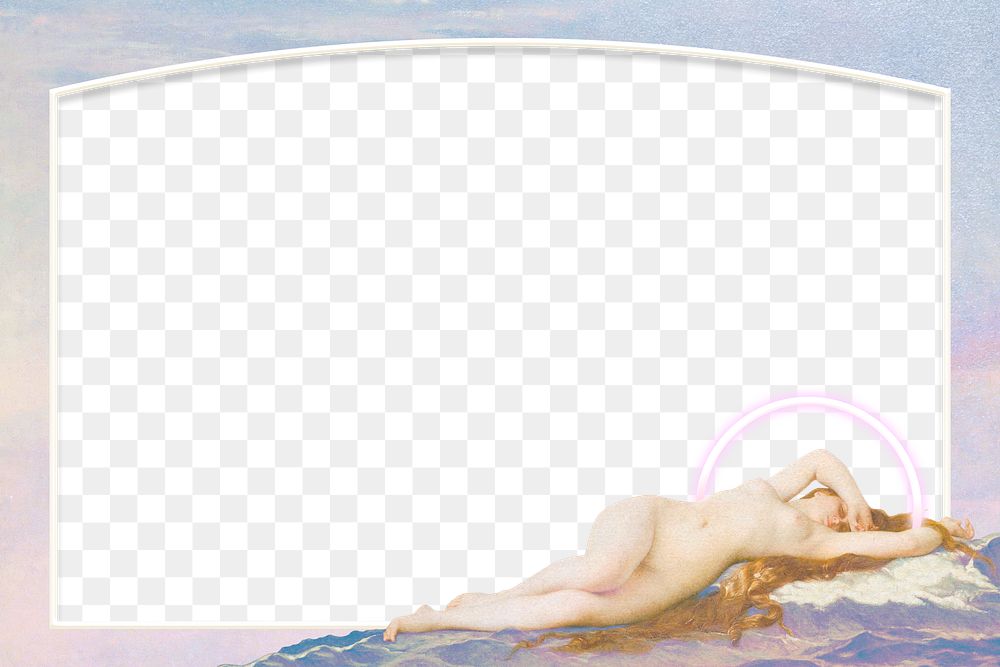 Recycling lady nude png frame border