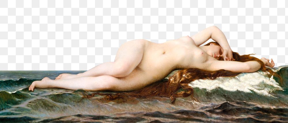 Reclining nude woman painting png