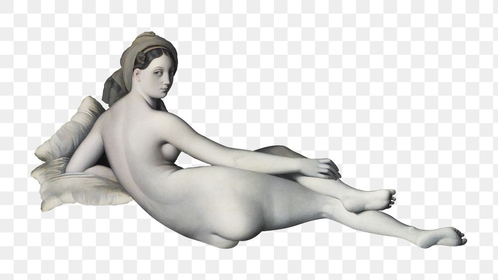 PNG nude reclining woman painting
