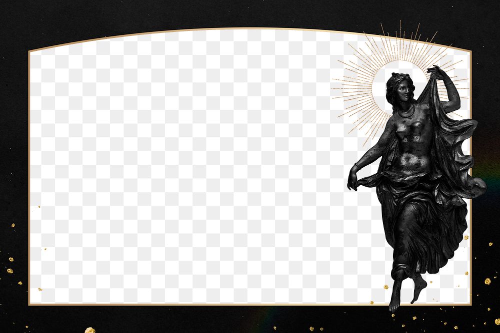 Nude woman sculpture png background