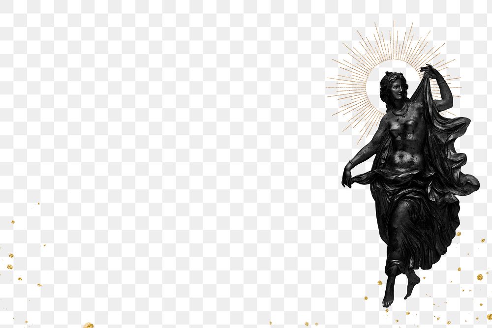 Naked woman sculpture png background
