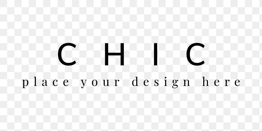 Chic png black typography design