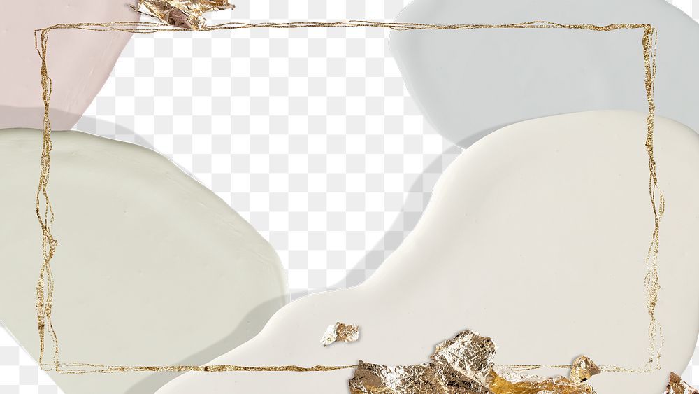 Gold png frame abstract banner