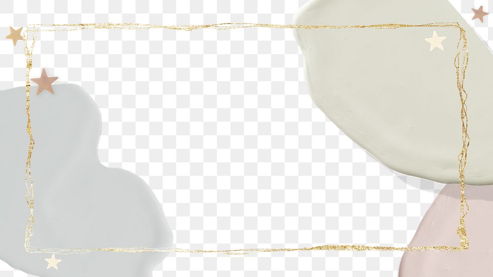 Shimmer gold png frame transparent background