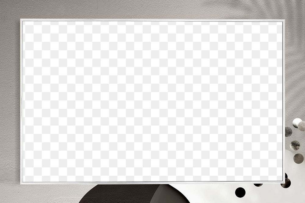 Png gray party frame transparent background