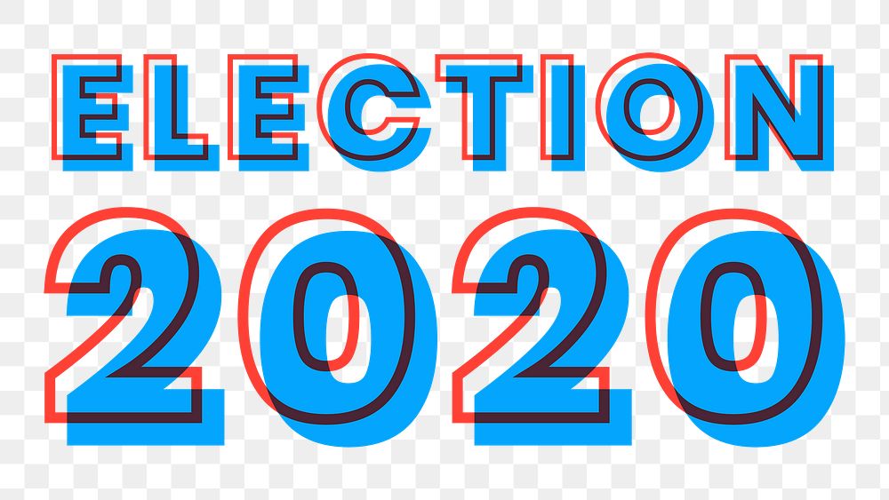 Election 2020 multiply font png text typography